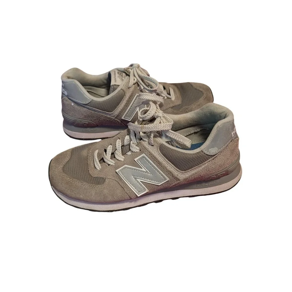 New Balance 574 Core Nimbus Cloud Grey Suede Sneakers WL574EVG Womens 8.5